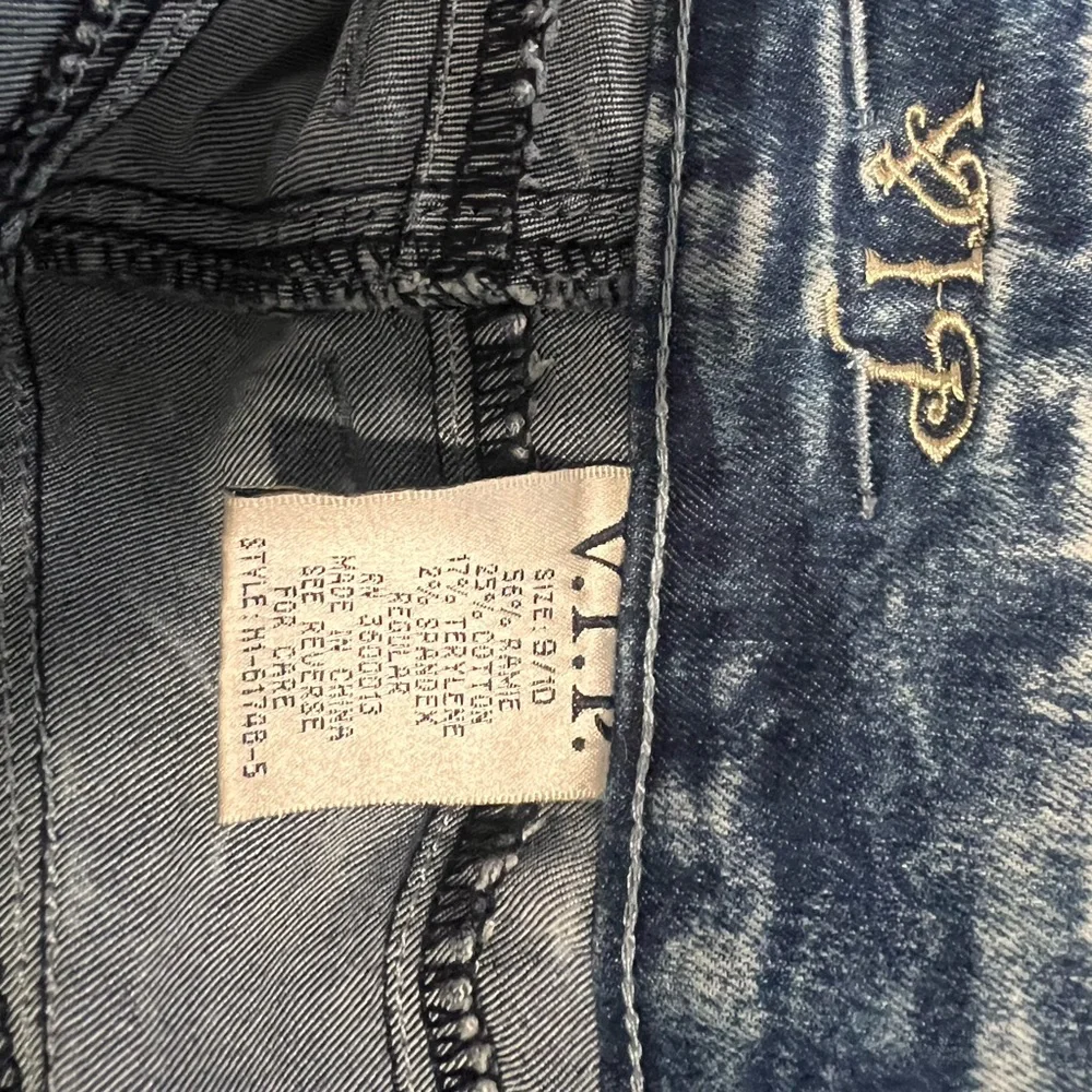 Distressed Blue Acid Wash Jeans - Picture 2 of 2